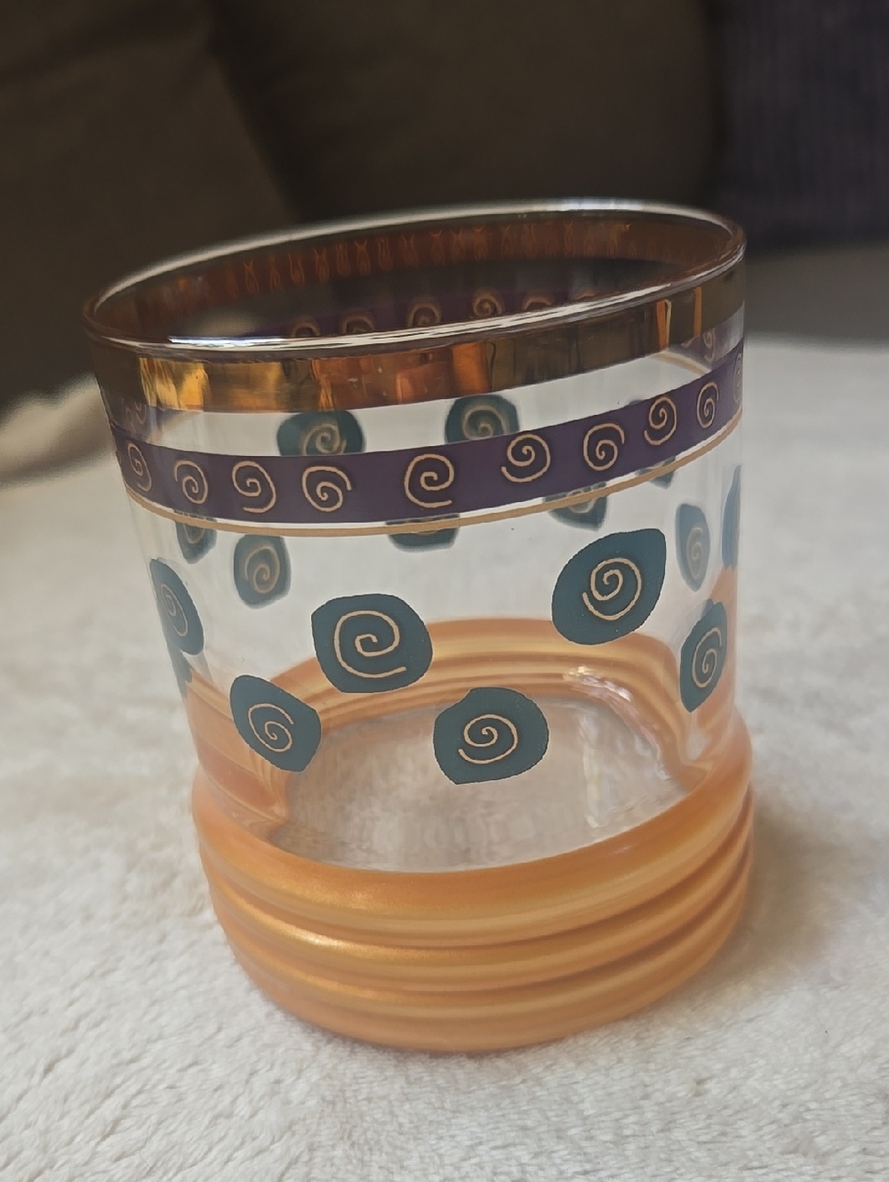 vintage Sakura Sango old-fashioned rocks glass designed by Sue Zipkin MCM